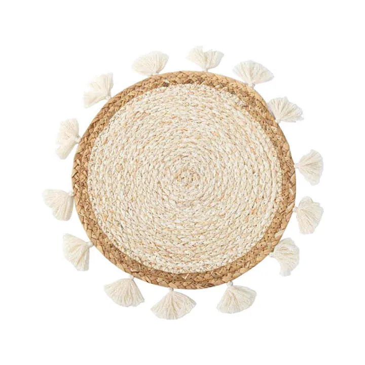 زياء مضفر الأعشاب البحرية الروطان الخوص . Fashion Braided Seagrass Rattan Wicker Decorative