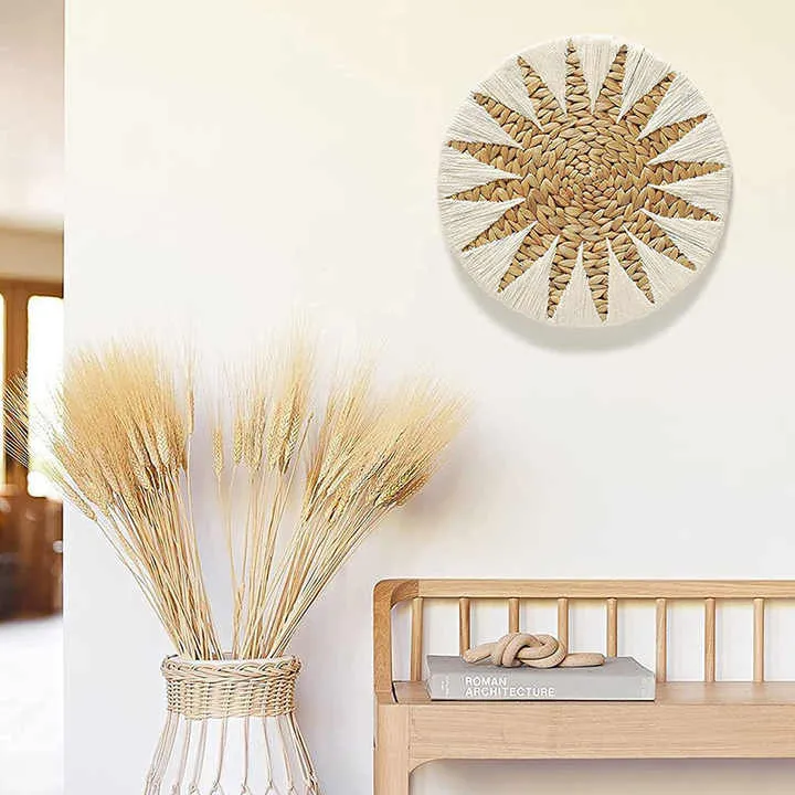 زياء مضفر الأعشاب البحرية الروطان الخوص . Fashion Braided Seagrass Rattan Wicker Decorative