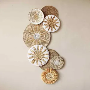 زياء مضفر الأعشاب البحرية الروطان الخوص . Fashion Braided Seagrass Rattan Wicker Decorative