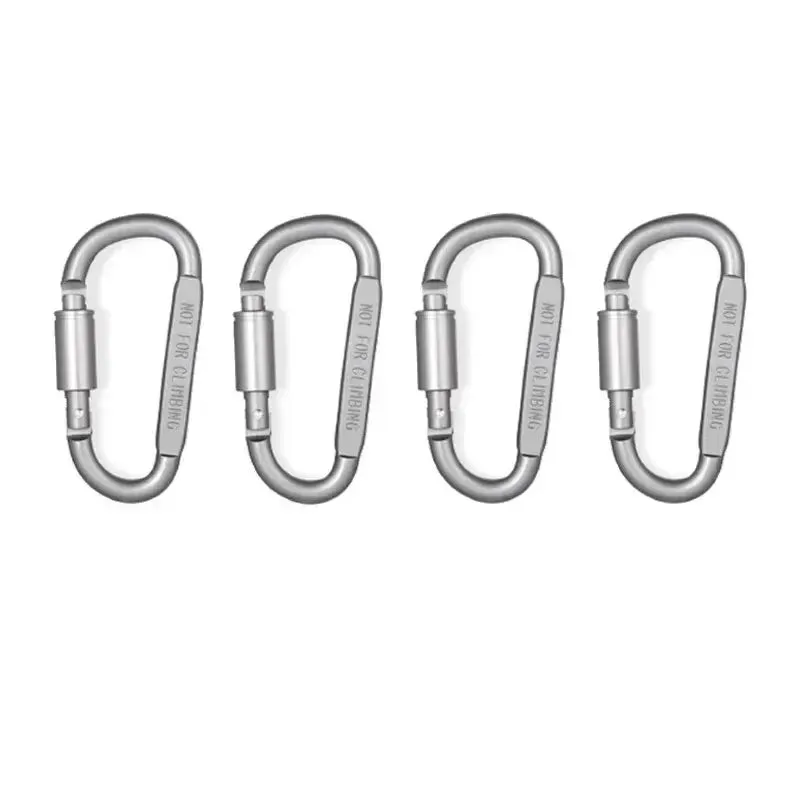 4 Piece Keychain Carabiner Set for Camping and Survival