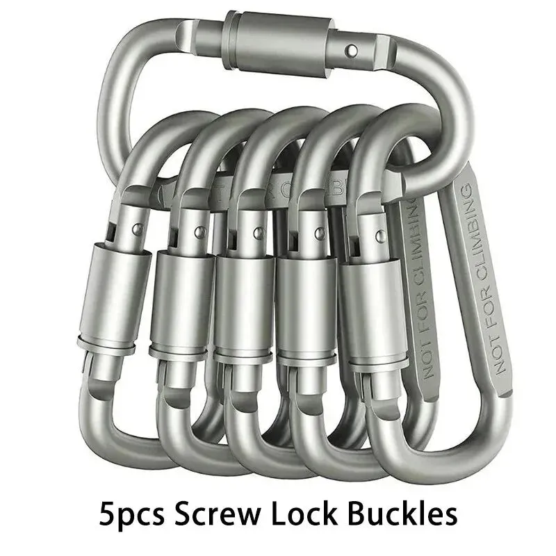 4 Piece Keychain Carabiner Set for Camping and Survival