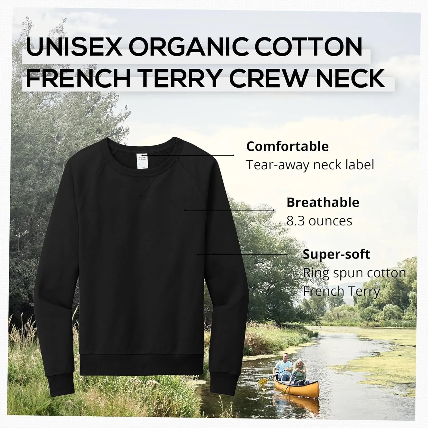 Allmade Unisex Organic French Terry Crewneck Sweatshirt