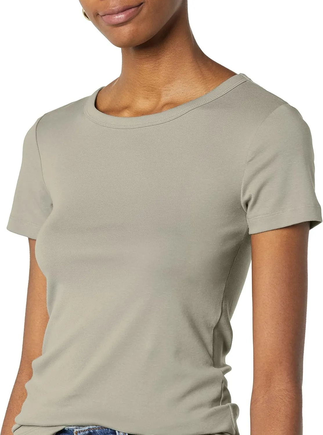 Amazon Essentials Women's Slim-Fit Short-Sleeve Crewneck T-Shirt, Pack of 2