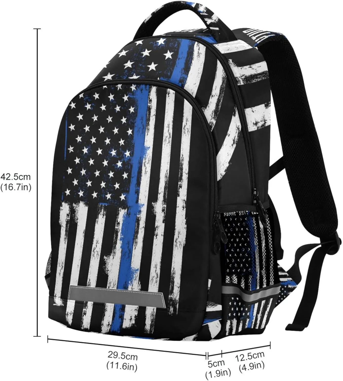 American Flag Backpack for Girls Kids Boys School Bookbags, Student Laptop Backpack Carrying Bag Casual Lightweight Travel Sports Day Packs