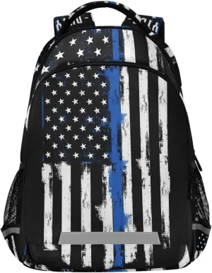 American Flag Backpack for Girls Kids Boys School Bookbags, Student Laptop Backpack Carrying Bag Casual Lightweight Travel Sports Day Packs