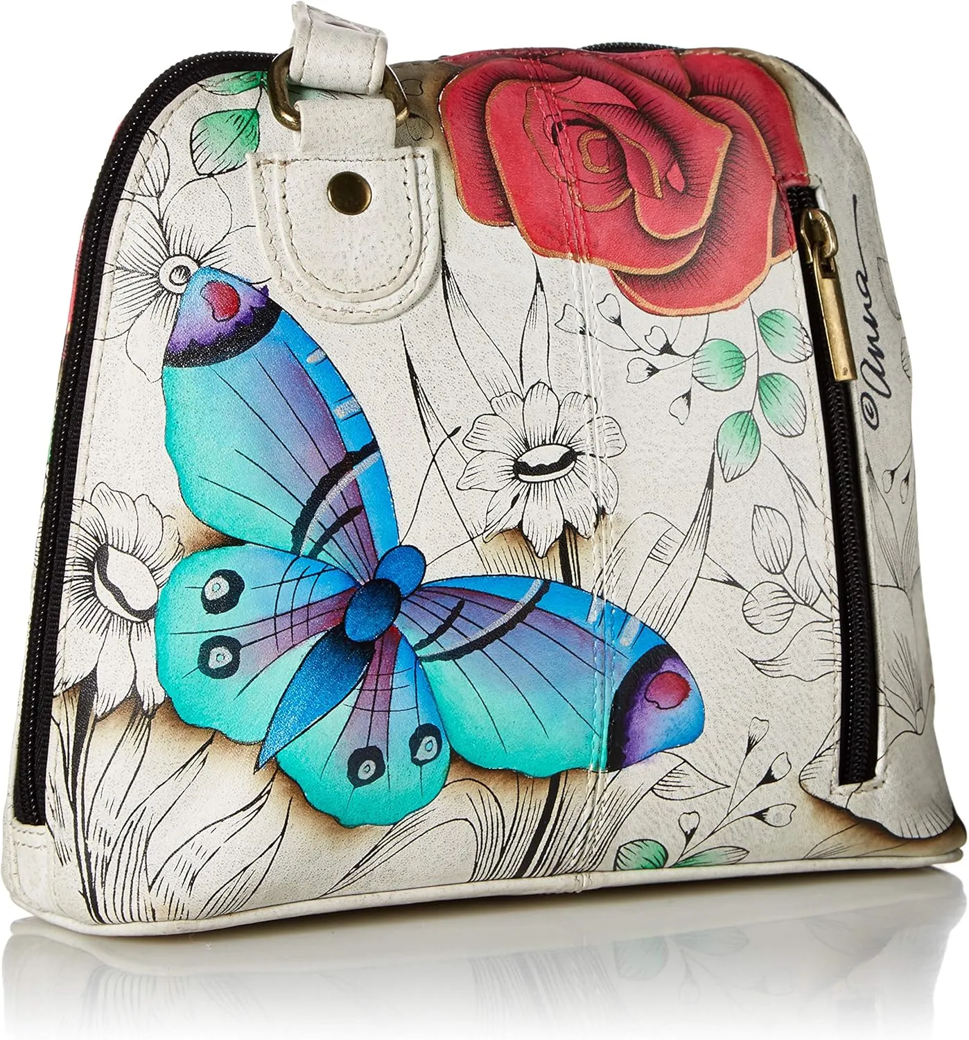 Anna by Anuschka Leather Small Multi Compartment Zip-Around Organizer