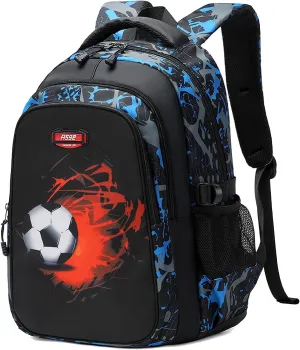 Asge Backpack for School Boys Backpacks for Kids Camo Bookbag for Middle School Bags Waterproof Travel Back Pack (Blue)