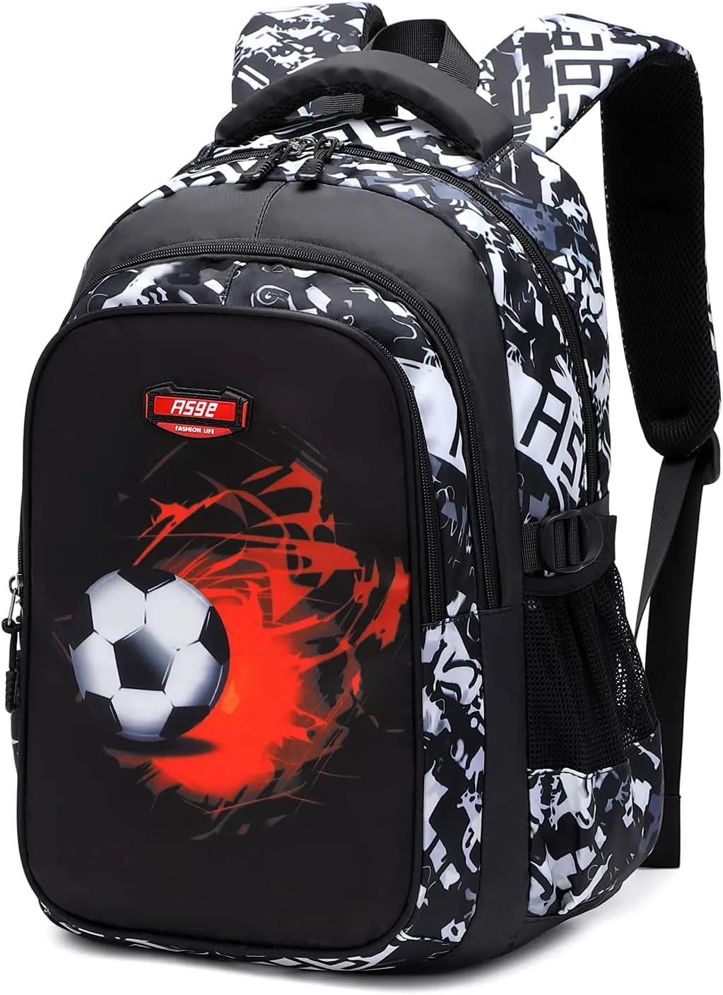 Asge Backpack for School Boys Backpacks for Kids Camo Bookbag for Middle School Bags Waterproof Travel Back Pack