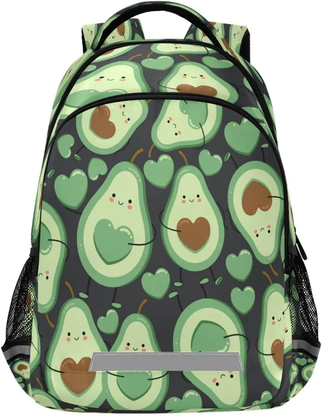 Avocado Backpack for Girls Kids Boys School Bookbags, Student Laptop Backpack Carrying Bag Casual Lightweight Travel Sports Day Packs