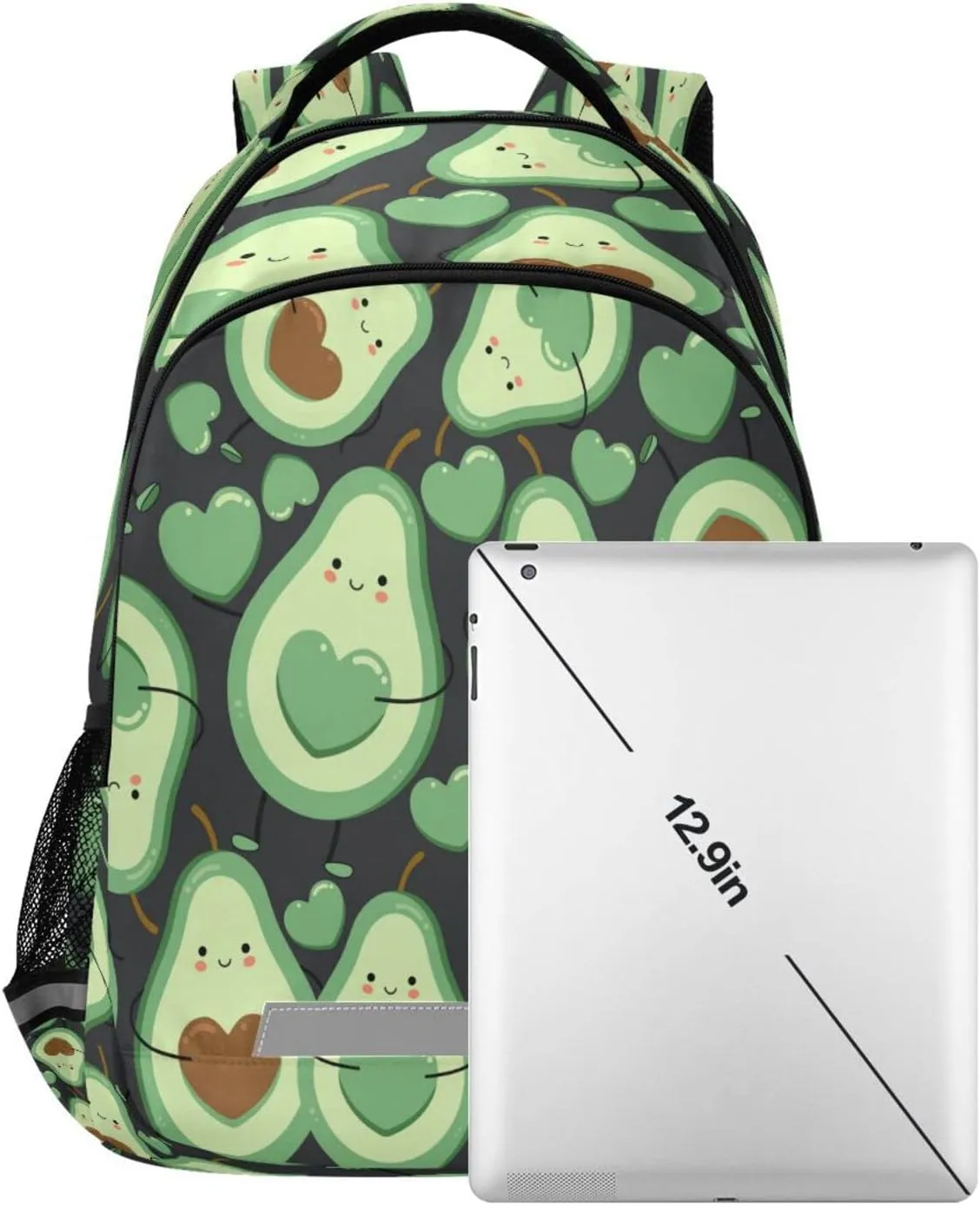 Avocado Backpack for Girls Kids Boys School Bookbags, Student Laptop Backpack Carrying Bag Casual Lightweight Travel Sports Day Packs
