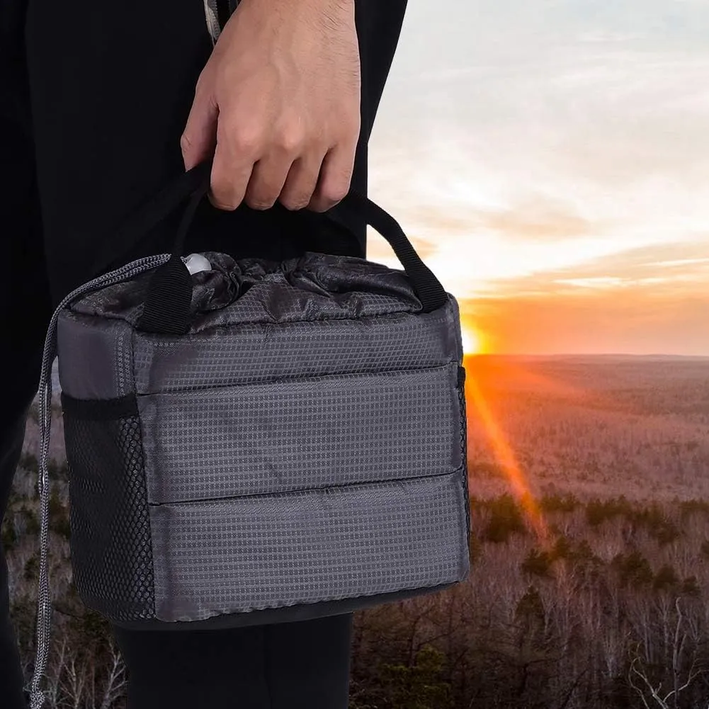 Camera Sling Bag, Camera Backpack Bag, Mirrorless Camera Case, Suitable for Protected Cameras and Lenses(Gray)