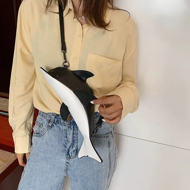 Cute Dolphin Design Women Shoulder Bag Purses And Handbags Cartoon Crossbody Messenger Bag Girls 2020 BolsaLovely  Coin Purse