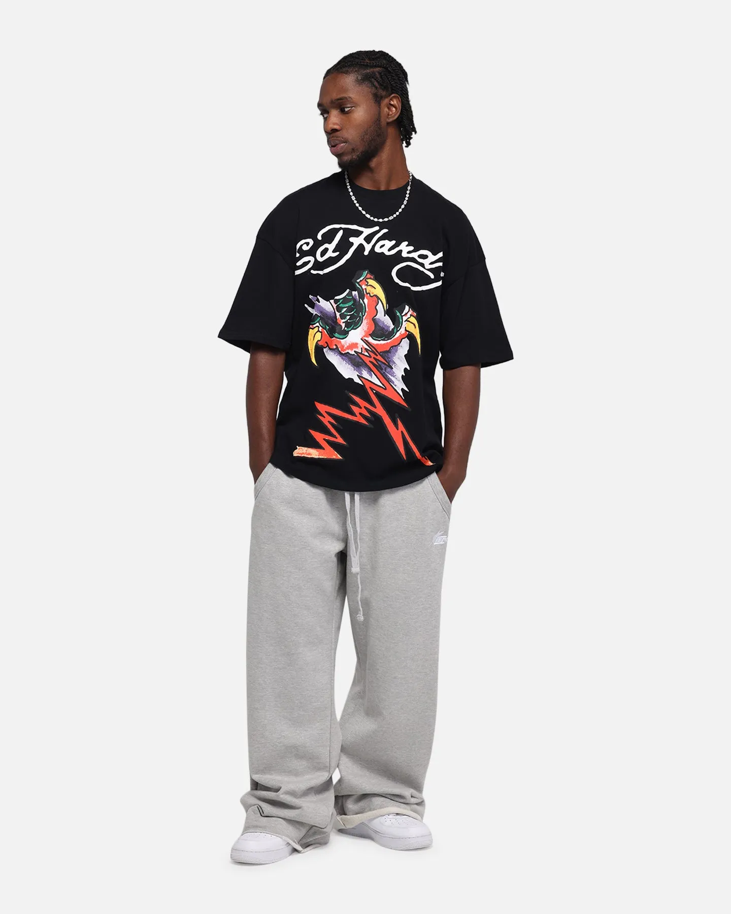 Ed Hardy Lightning T-Shirt Black