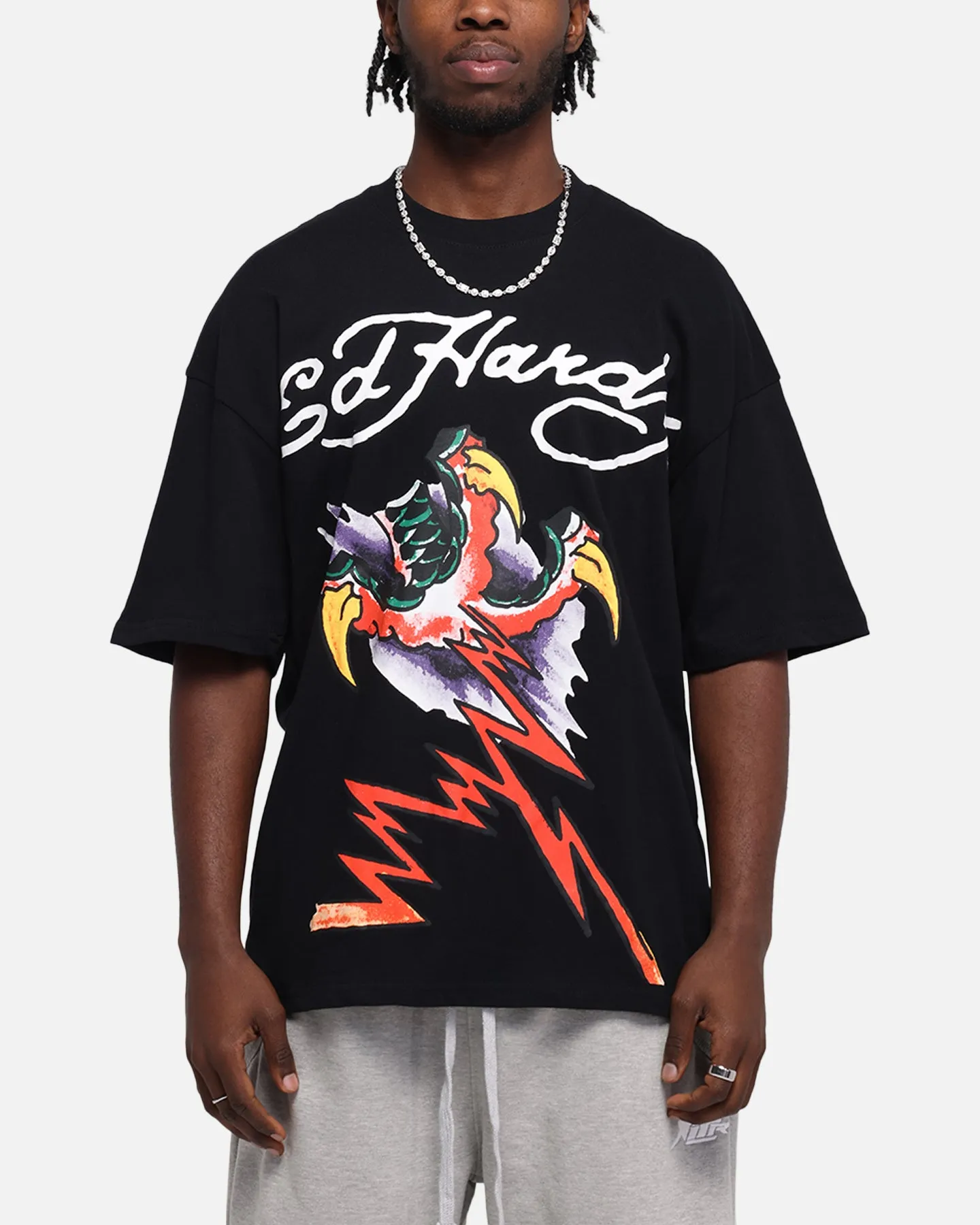 Ed Hardy Lightning T-Shirt Black