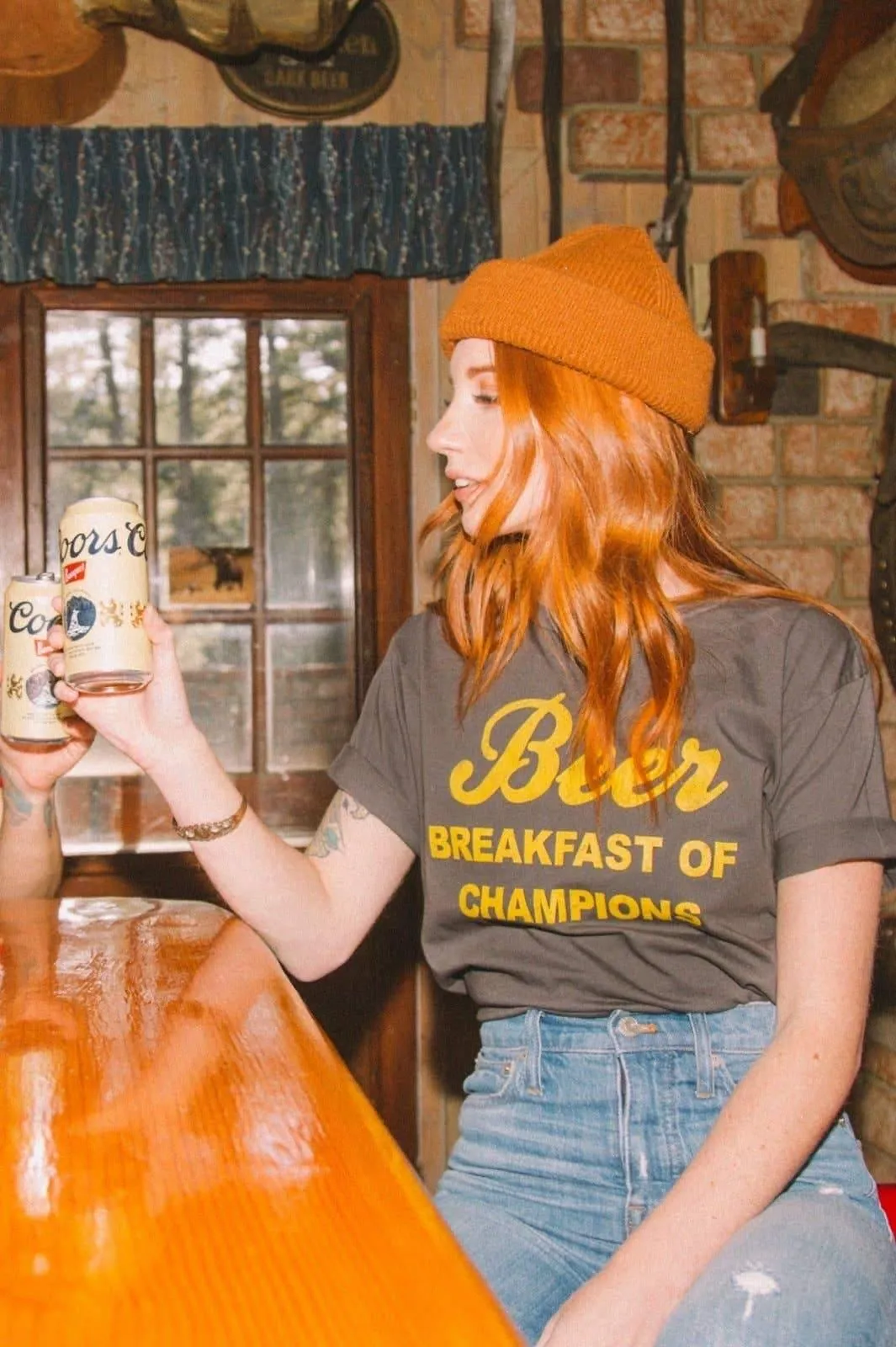 Electric West Beer Breakfast of Champions Tee Shirt