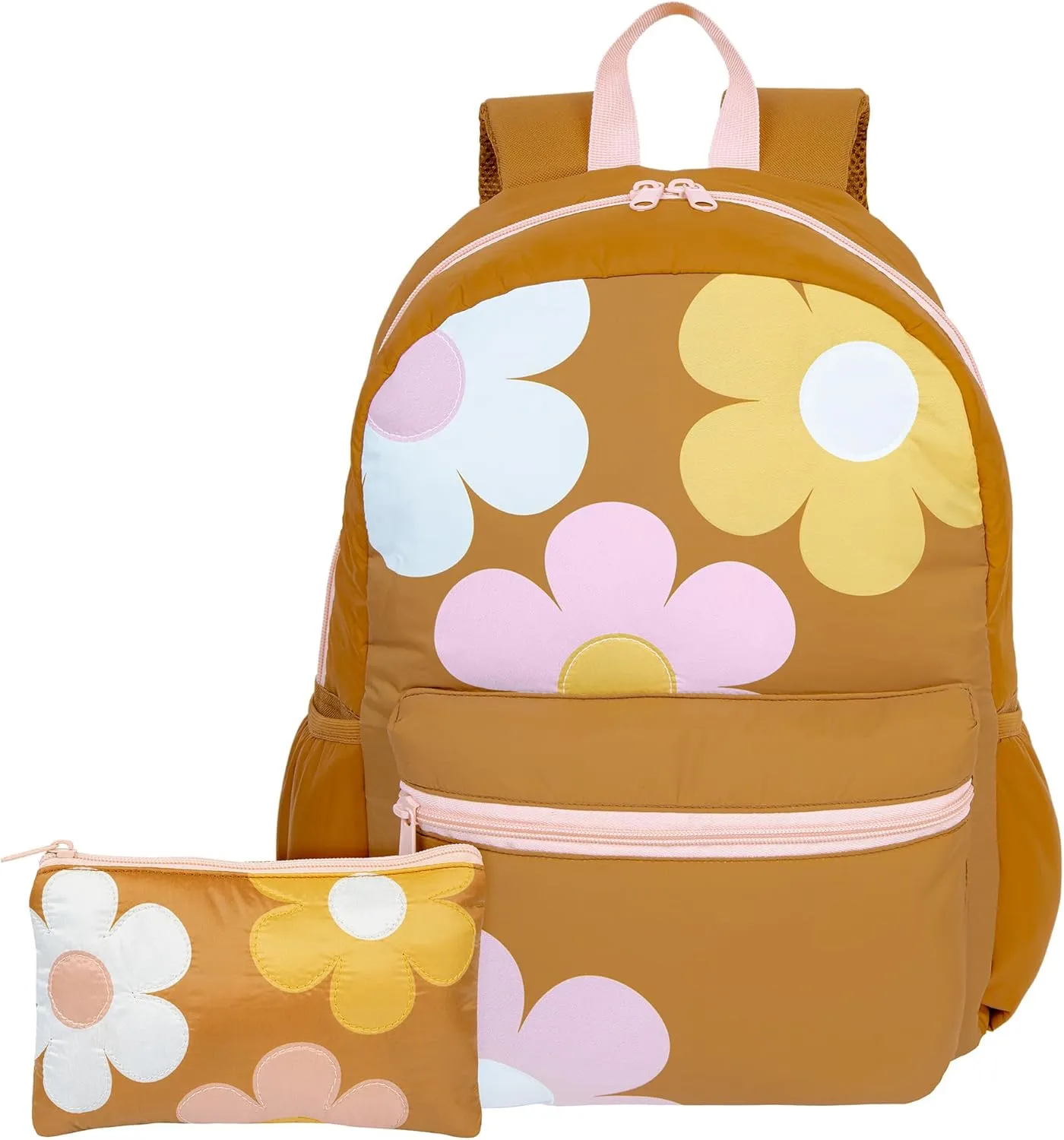 Fashion Angels Style.Lab Backpack for Kids, Travel Bookbag with Matching Pencil Pouch, Cute Puffer Detail & Daisy Design, Ideal for Girls & Boys in School