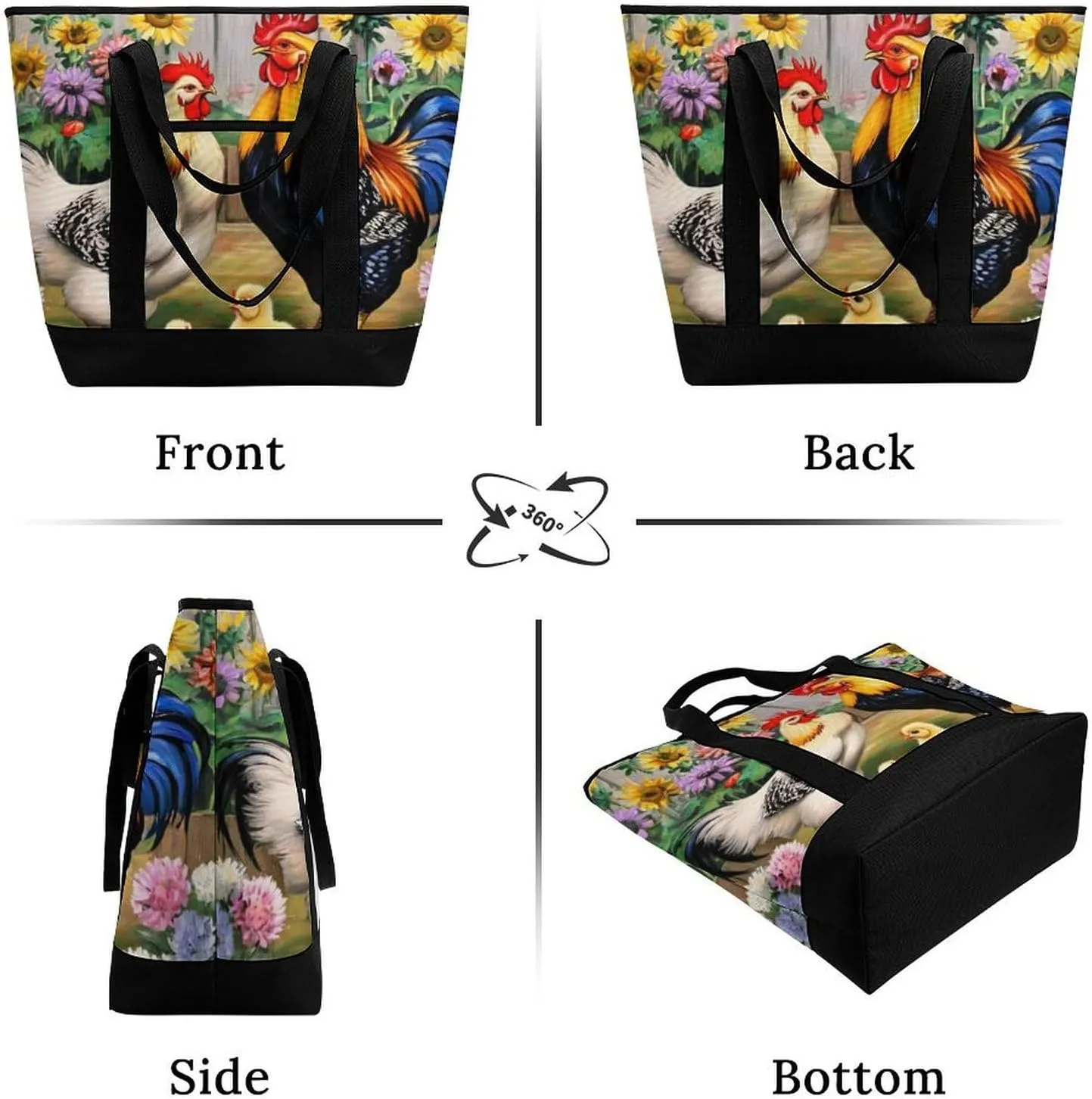 Fashionable Commuter Tote Bag Large Insulated Work Handbag