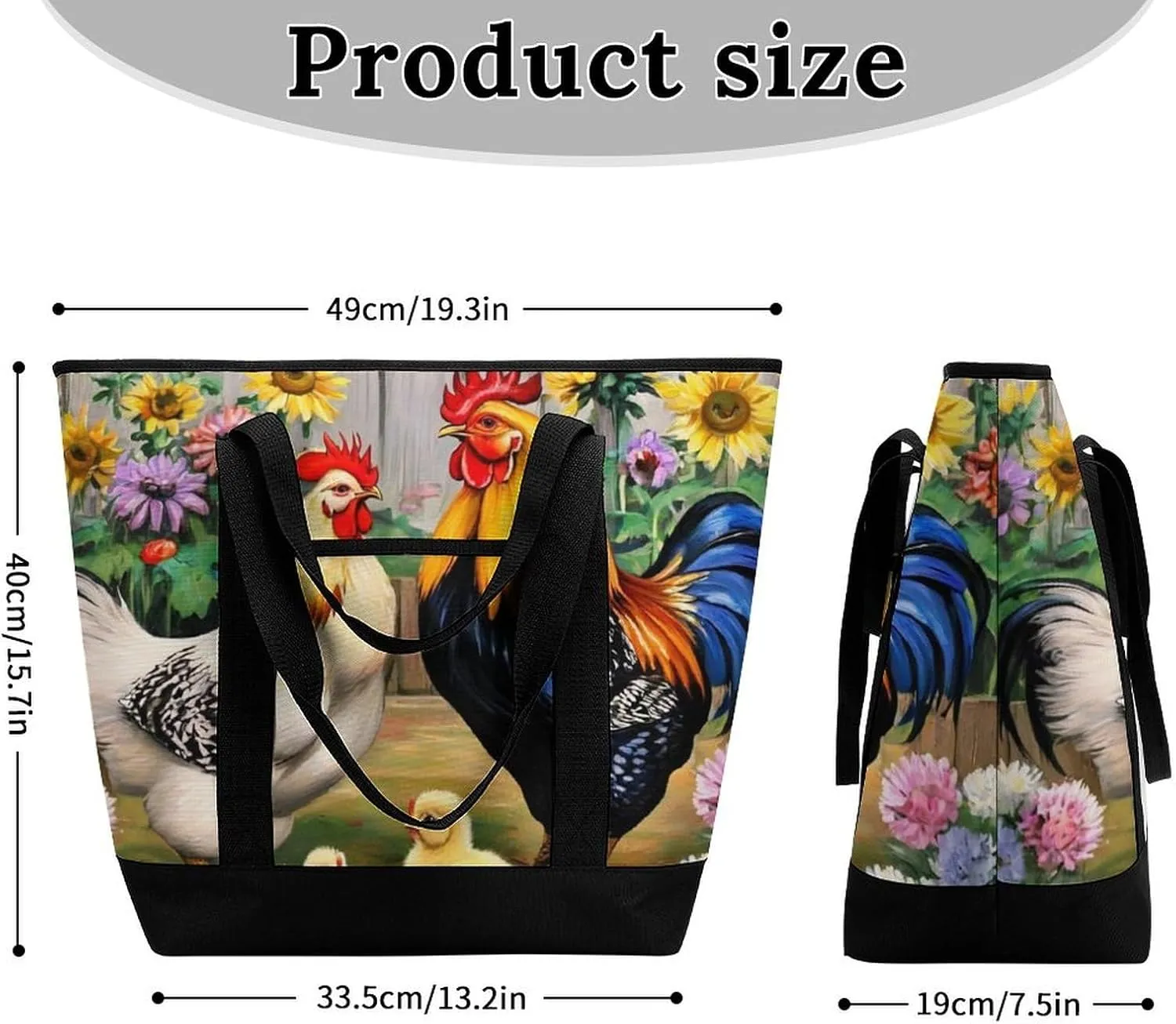 Fashionable Commuter Tote Bag Large Insulated Work Handbag