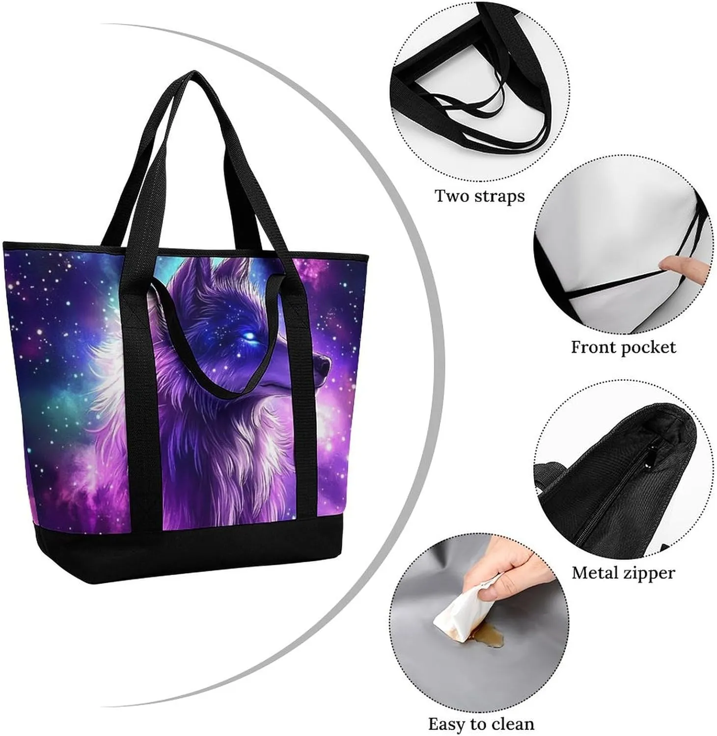 Fashionable Commuter Tote Bag Large Insulated Work Handbag