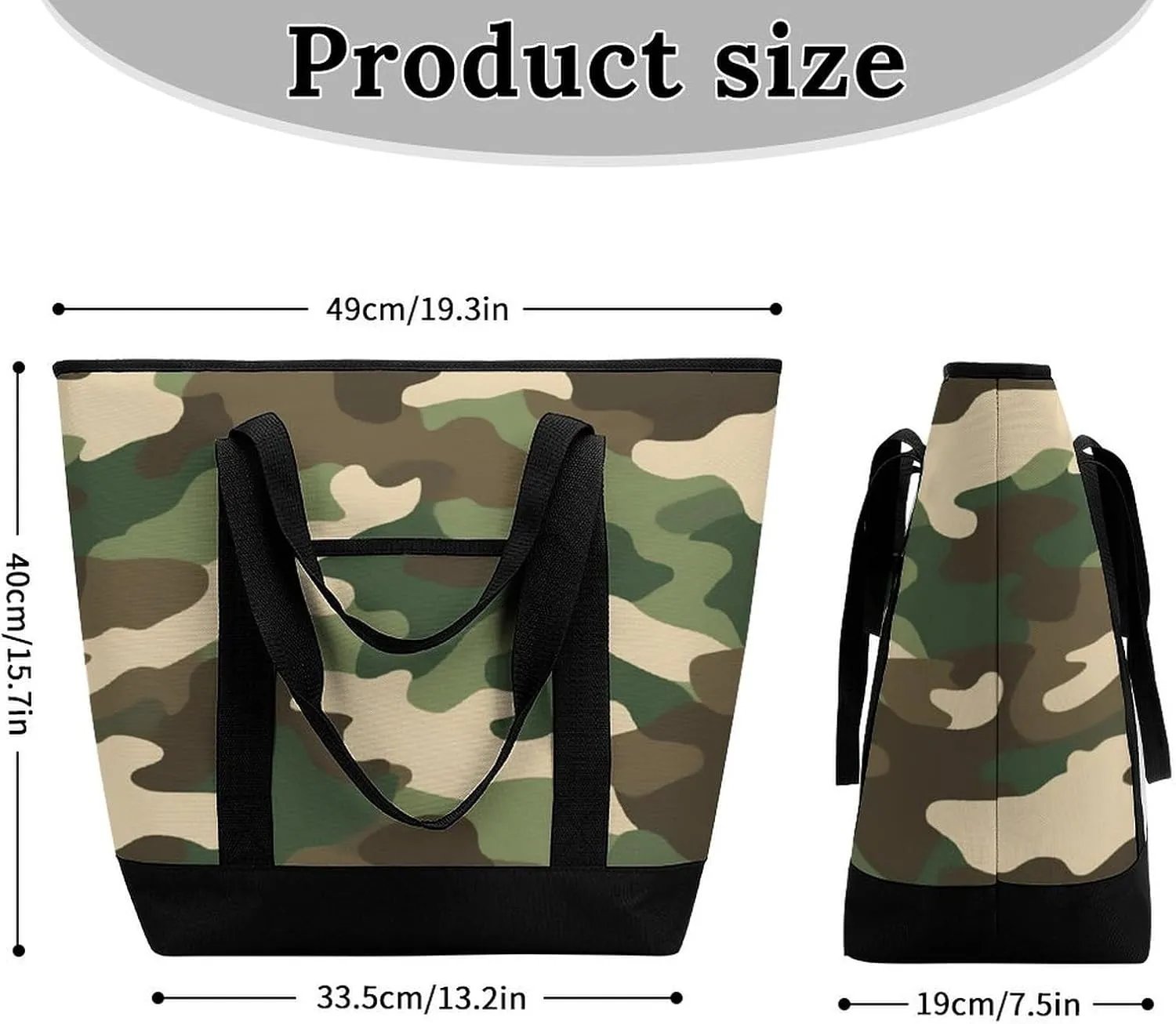 Fashionable Commuter Tote Bag Large Insulated Work Handbag