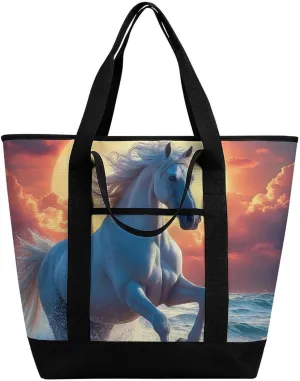 Fashionable Commuter Tote Bag Large Insulated Work Handbag
