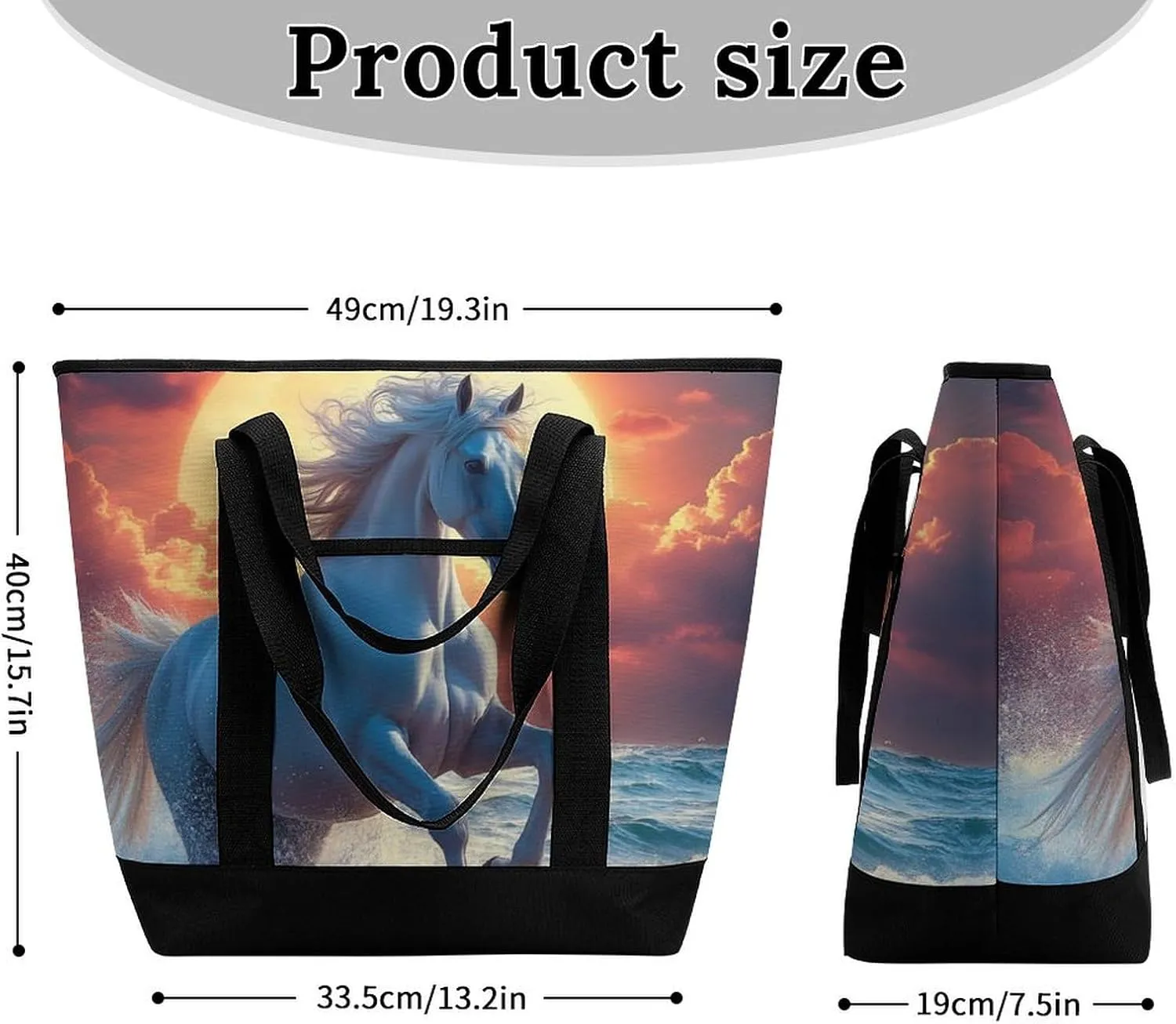 Fashionable Commuter Tote Bag Large Insulated Work Handbag