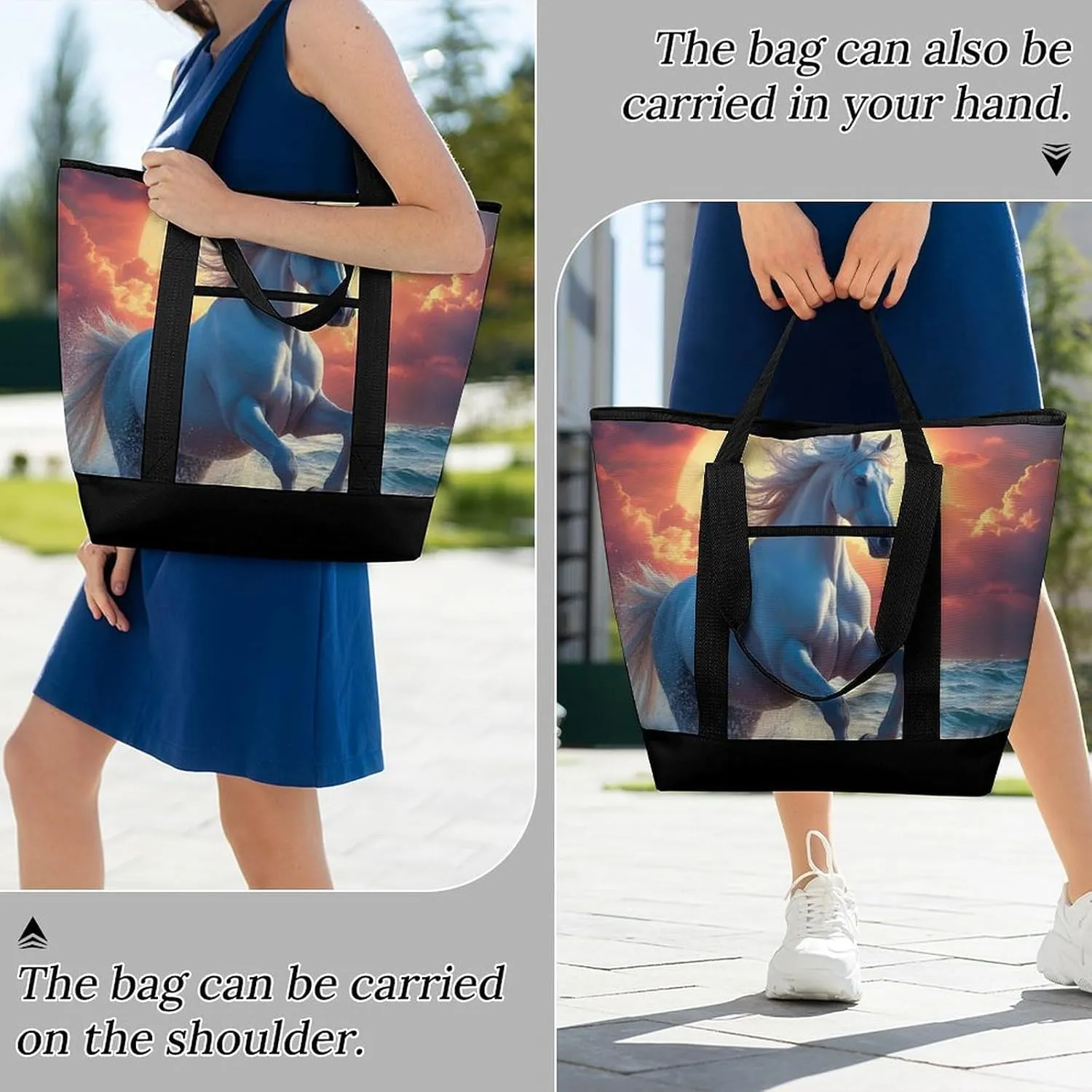 Fashionable Commuter Tote Bag Large Insulated Work Handbag