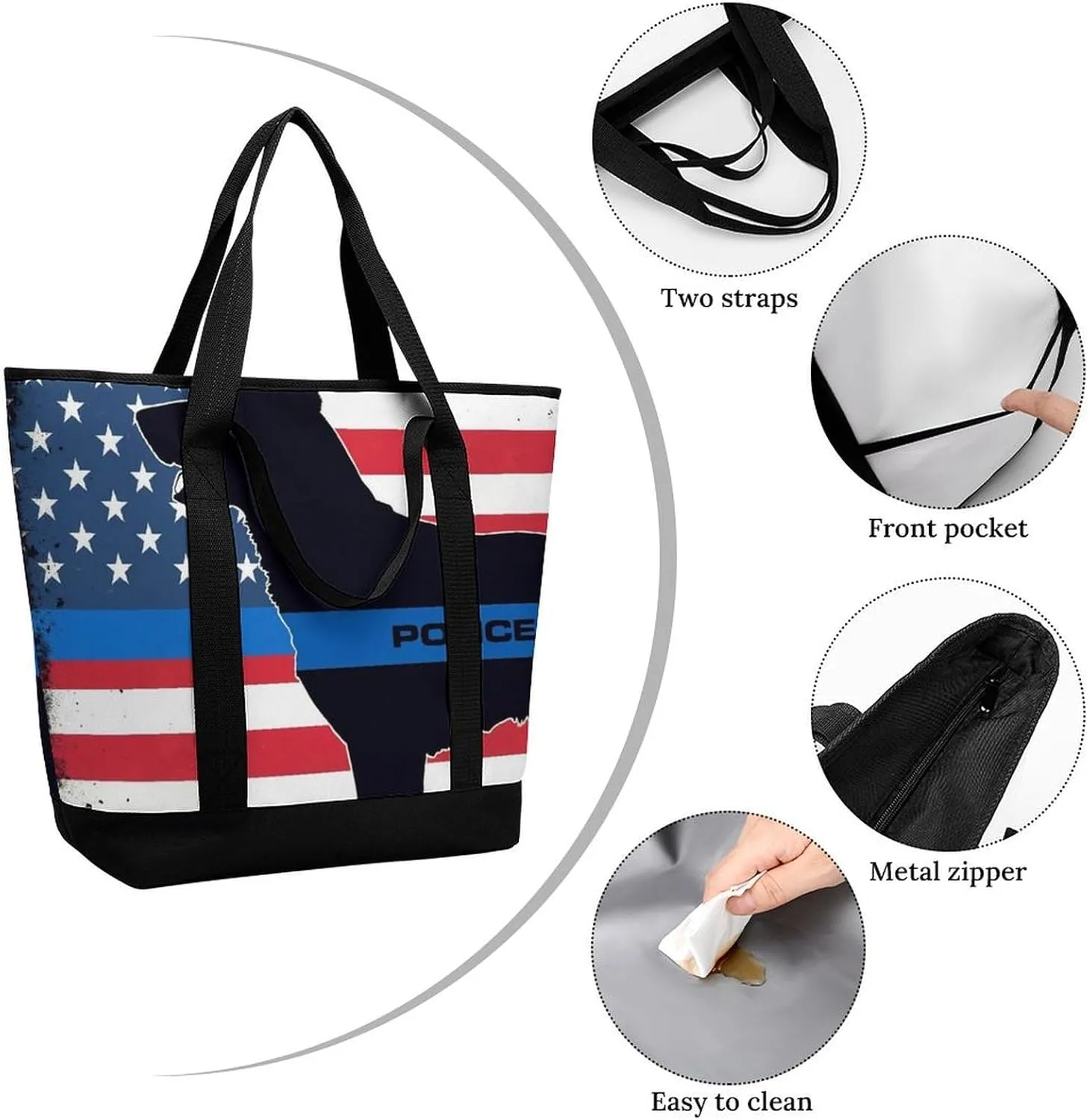 Fashionable Commuter Tote Bag Large Insulated Work Handbag