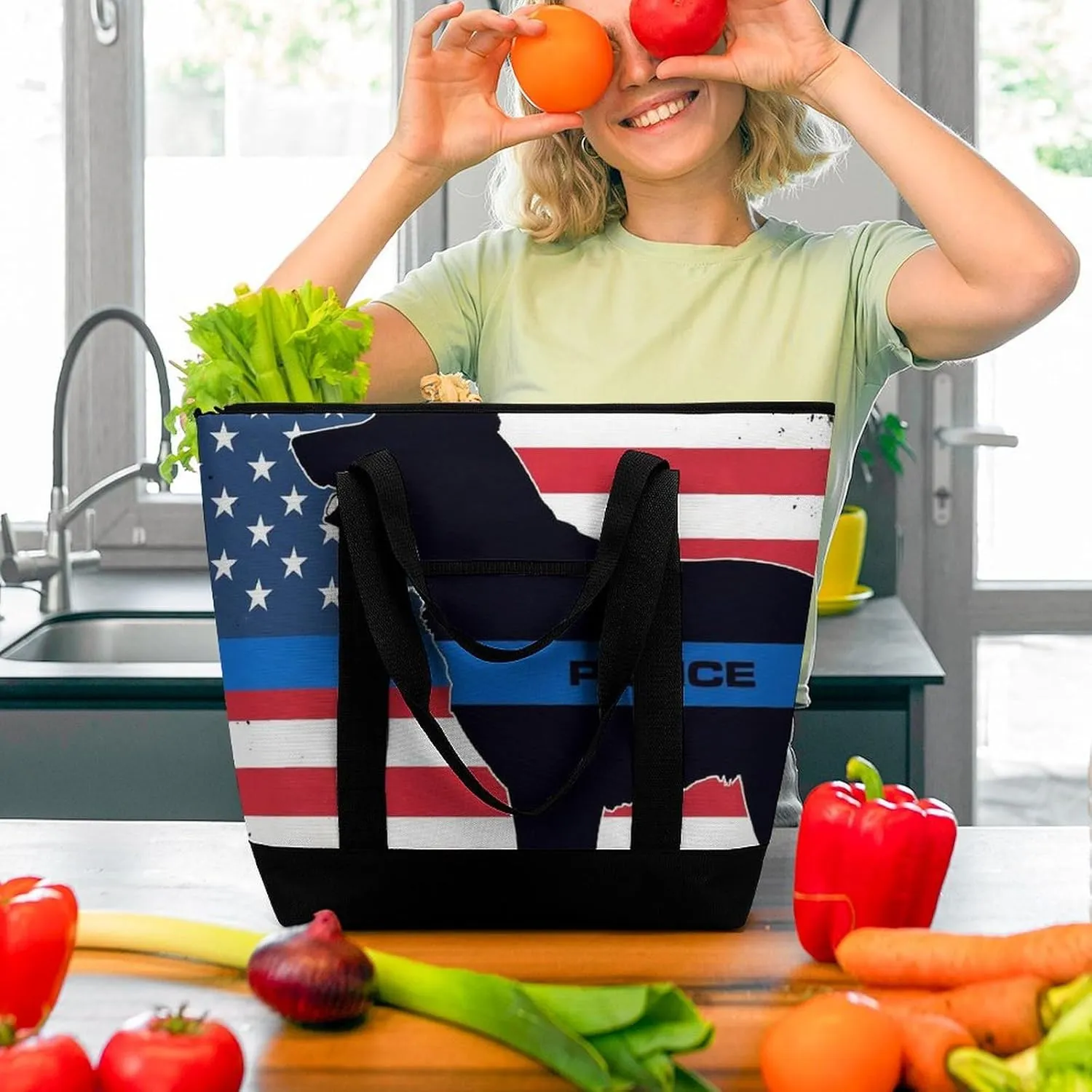 Fashionable Commuter Tote Bag Large Insulated Work Handbag
