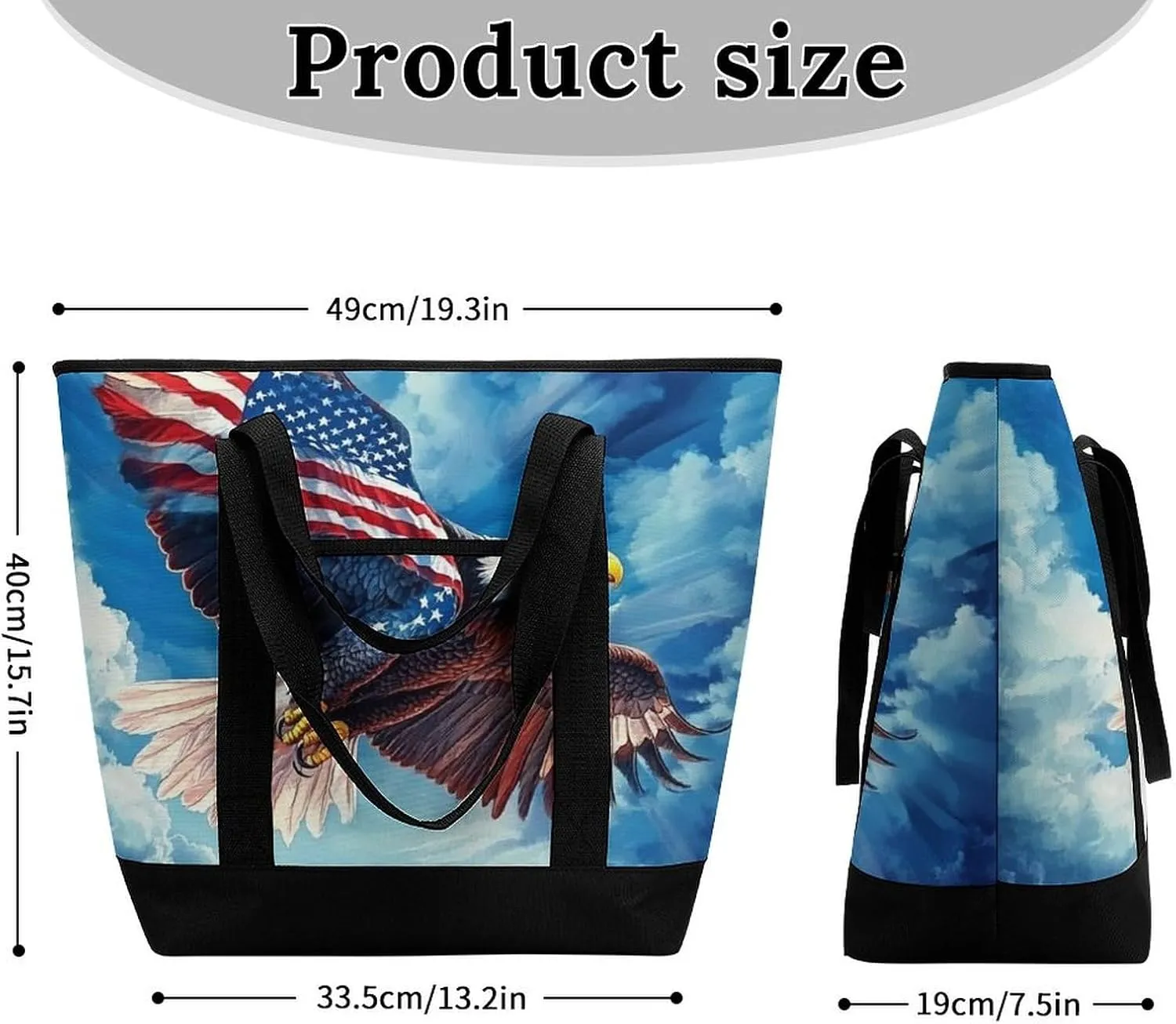 Fashionable Commuter Tote Bag Large Insulated Work Handbag
