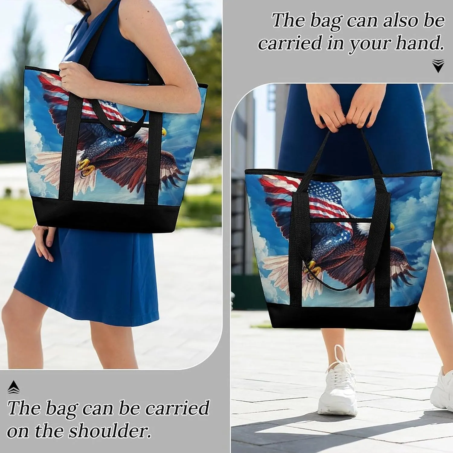 Fashionable Commuter Tote Bag Large Insulated Work Handbag