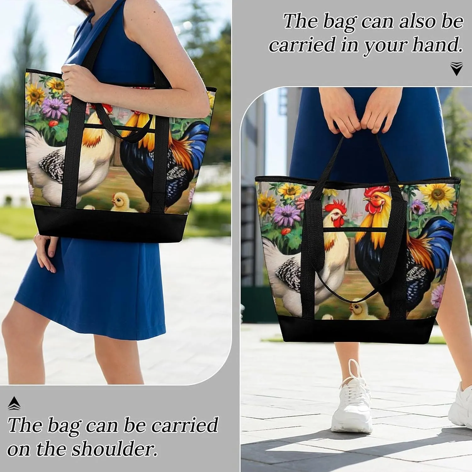 Fashionable Commuter Tote Bag Large Insulated Work Handbag