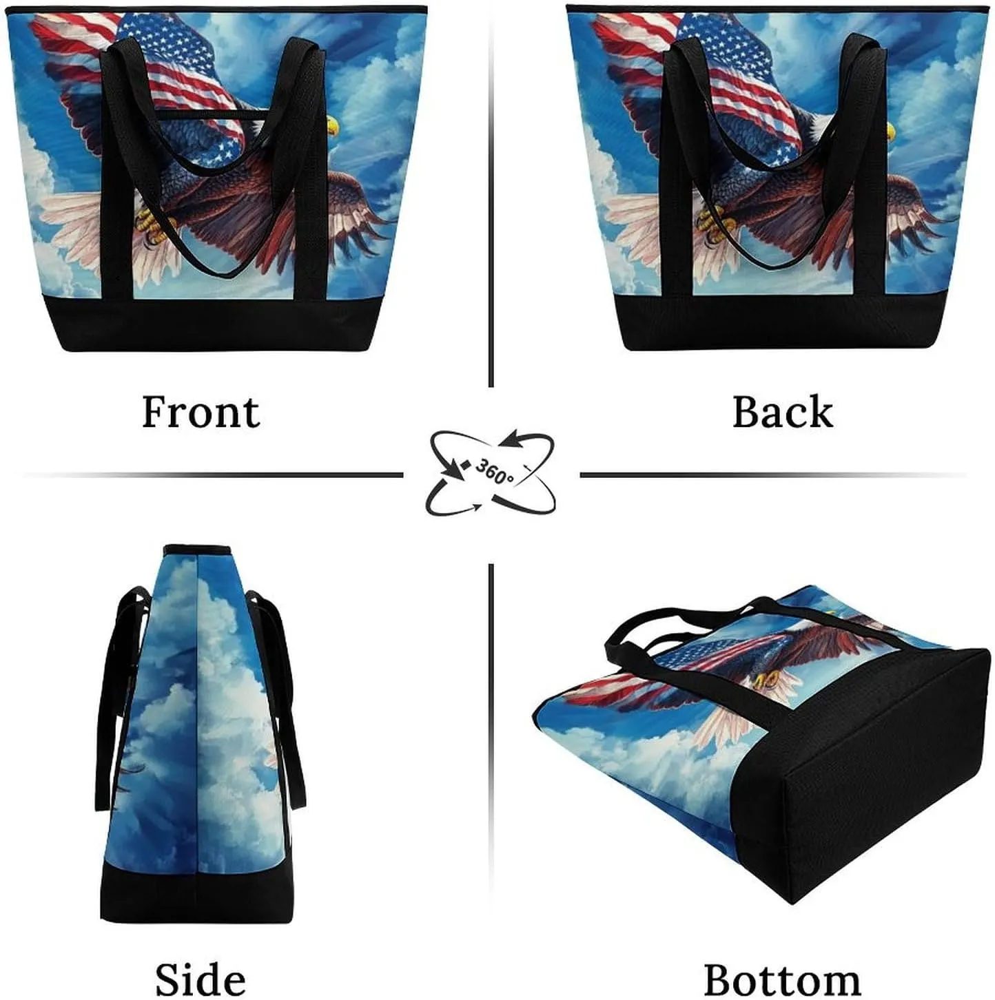 Fashionable Commuter Tote Bag Large Insulated Work Handbag