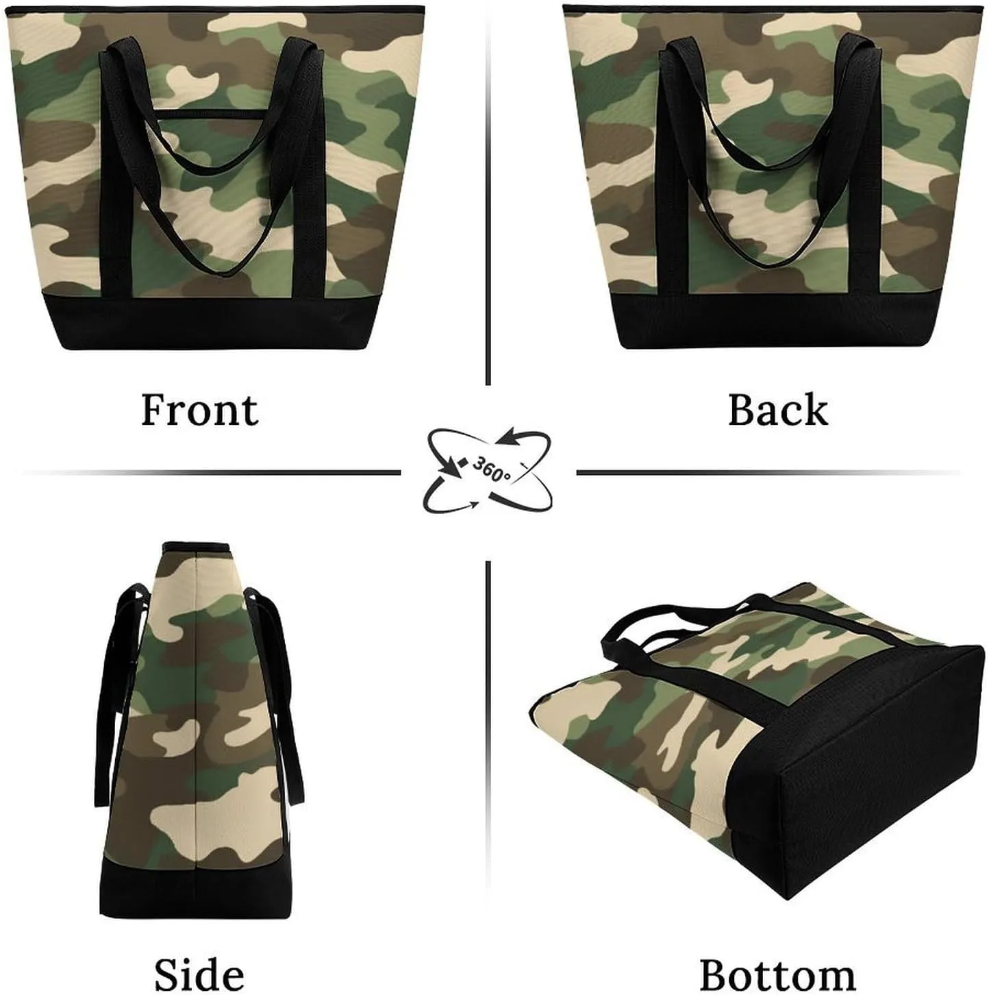 Fashionable Commuter Tote Bag Large Insulated Work Handbag