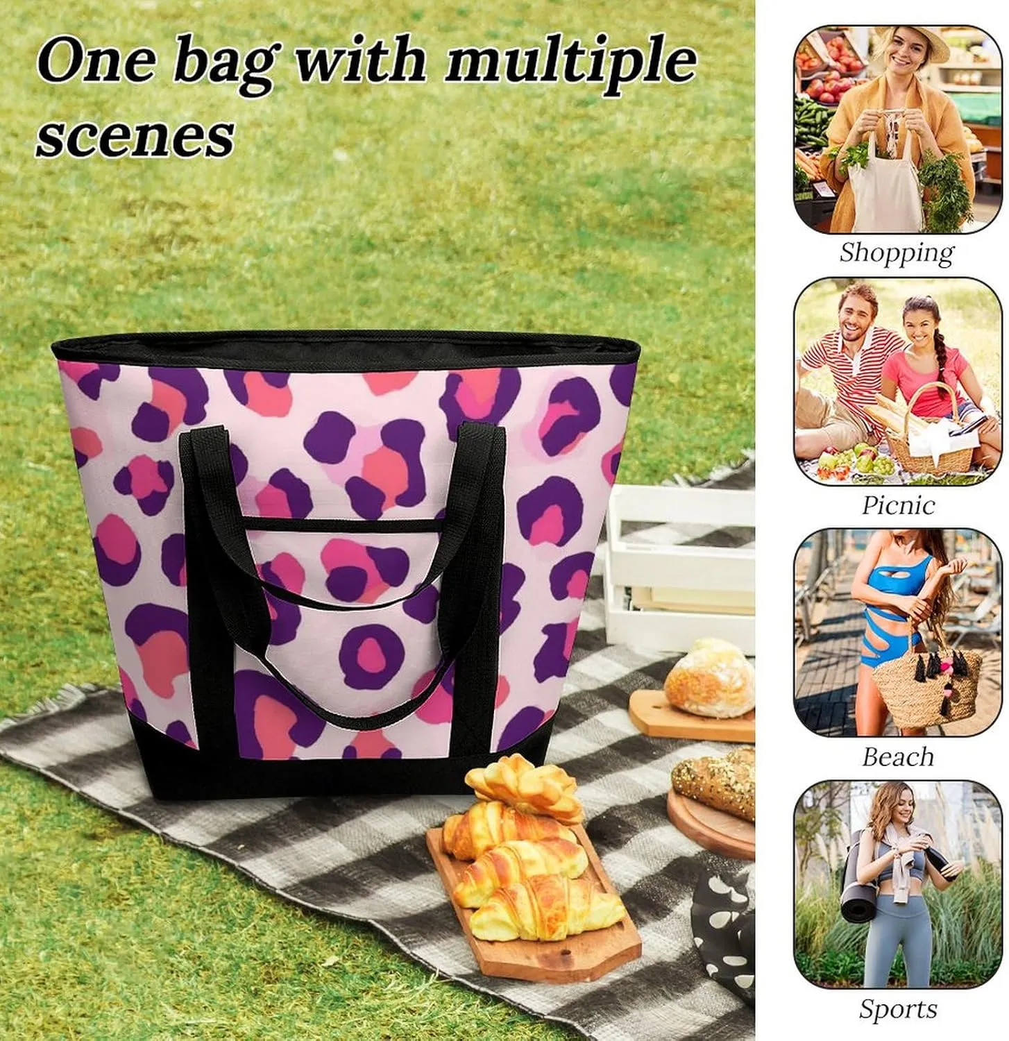 Fashionable Large Thermal Tote Bag Insulated Work/Commute Bag For Women & Men