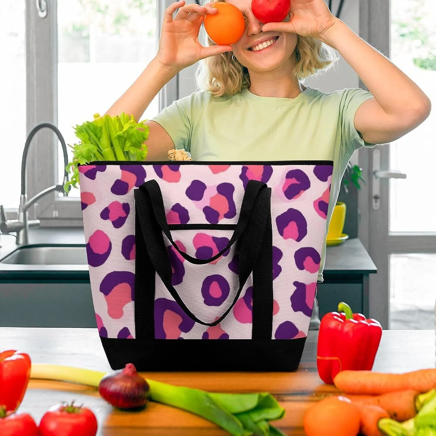 Fashionable Large Thermal Tote Bag Insulated Work/Commute Bag For Women & Men