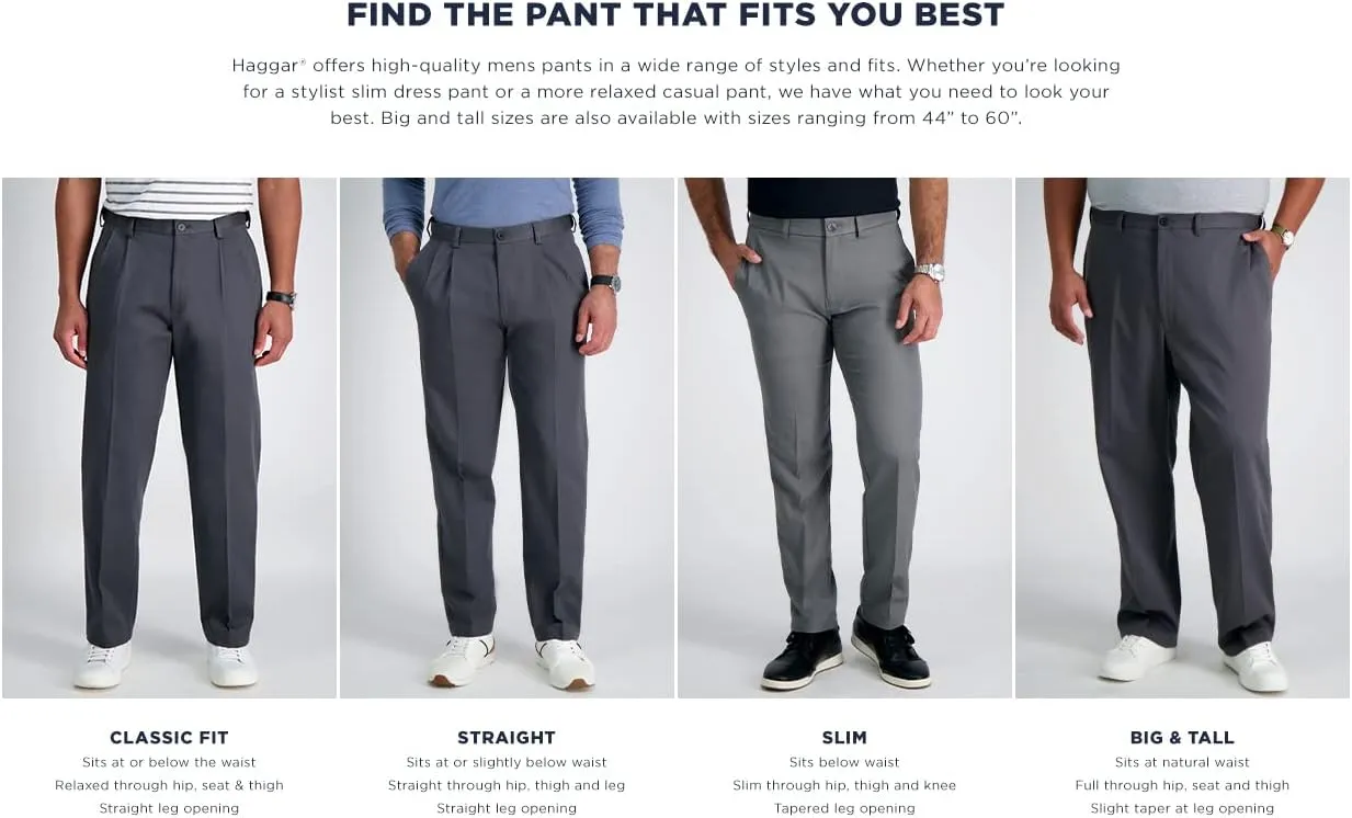 Haggar Mens Straight Fit Stretch Corduroy Pant
