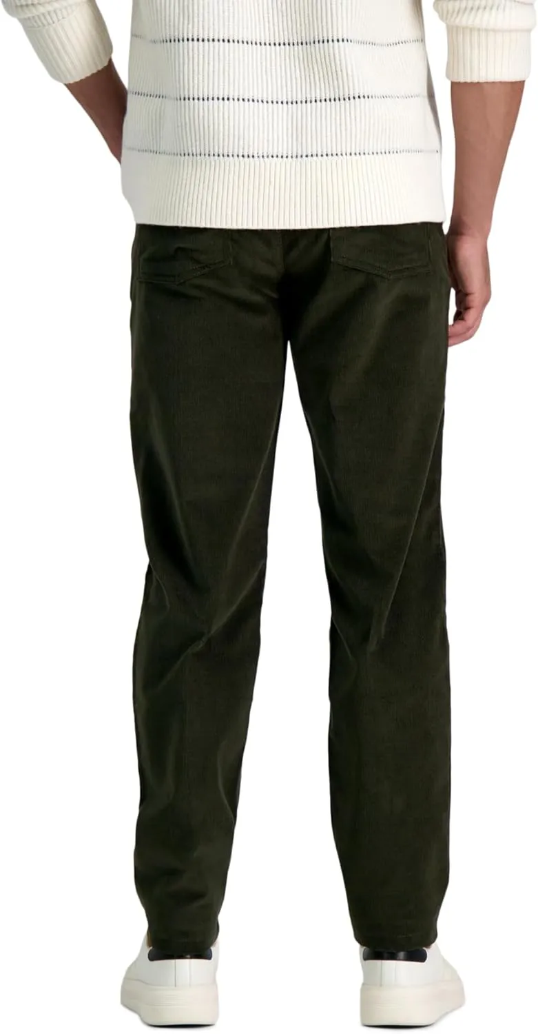 Haggar Mens Straight Fit Stretch Corduroy Pant