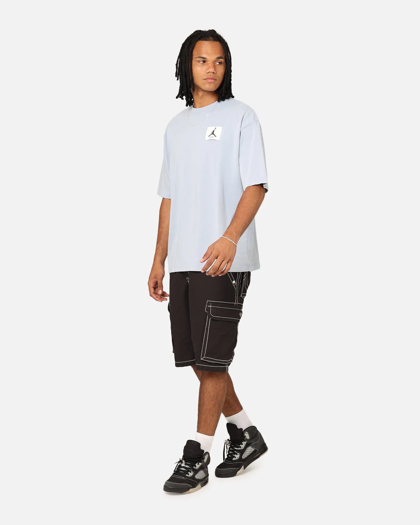 Jordan Flight Essentials Oversized Crewneck T-Shirt Blue Grey