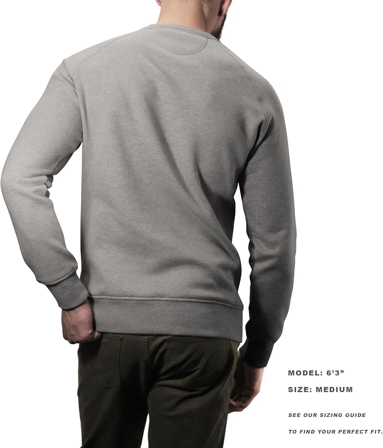 Lanky Llama (NEW) Atlas Crew Neck Sweatshirt | Raglan Sleeve | For Tall Slim Men