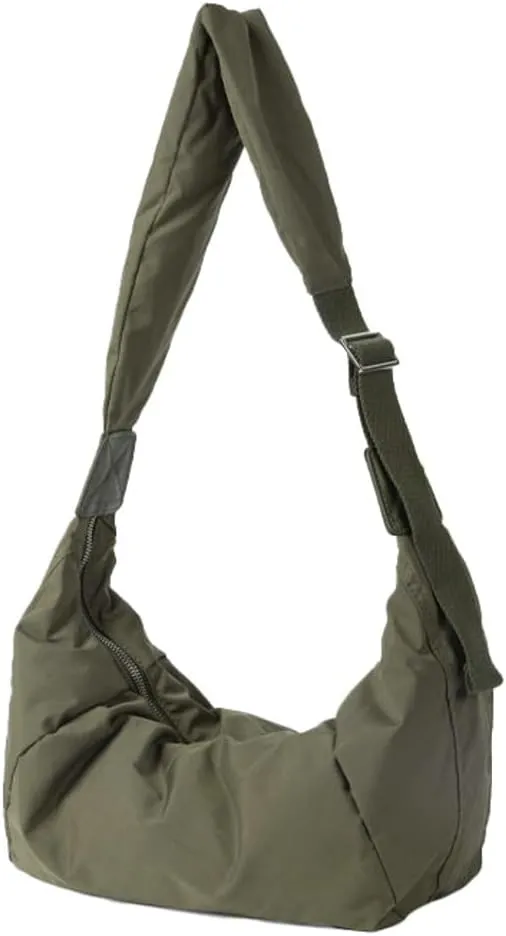 Large Puffer Crossbody Bags for Women Trendy Hobo Crescent Shoulder Bag casual Tote Bag