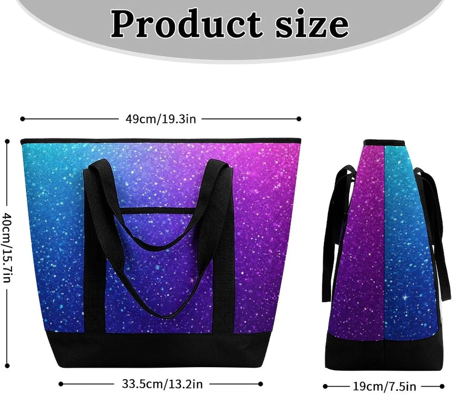 Large Thermal Shopping Tote Bag Travel Friendly Fashion Handbag Commuter Bag