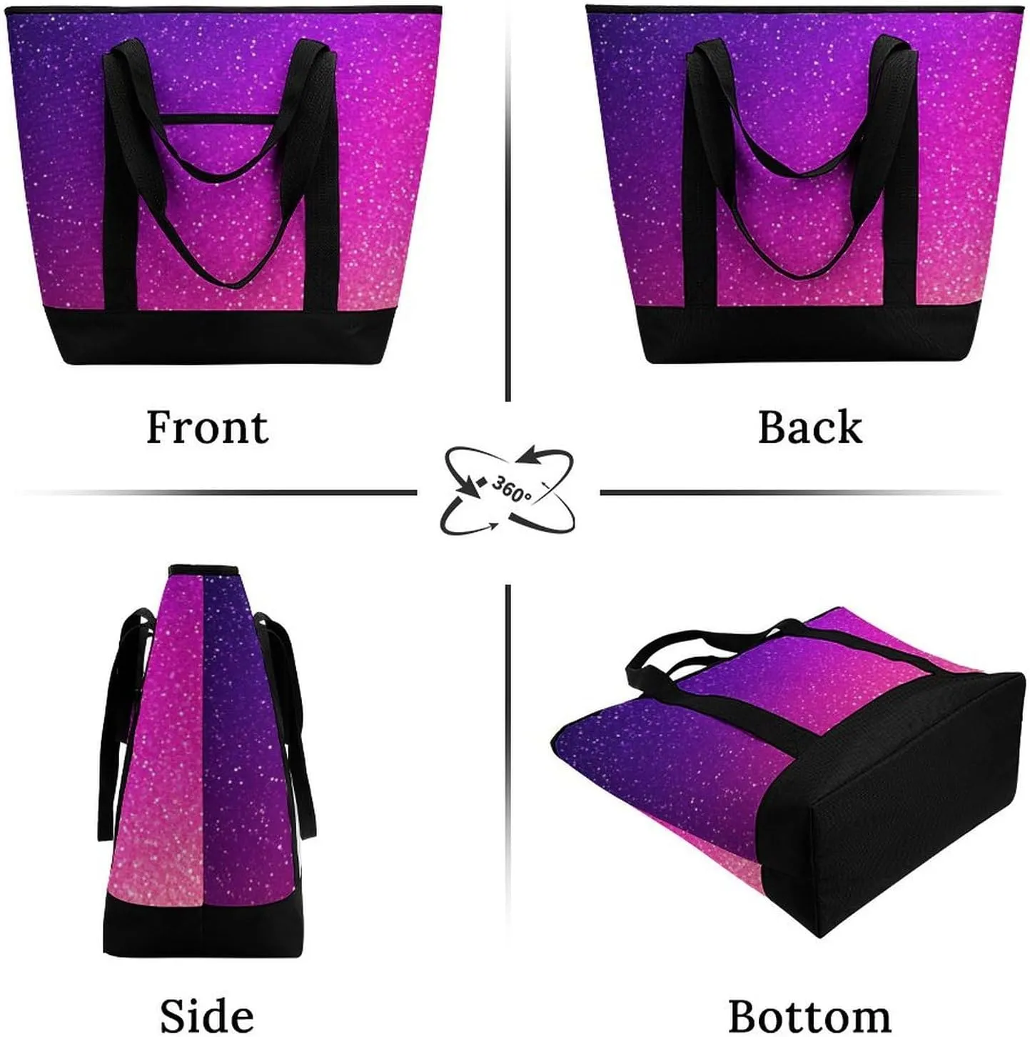 Large Thermal Shopping Tote Bag Travel Friendly Fashion Handbag Commuter Bag