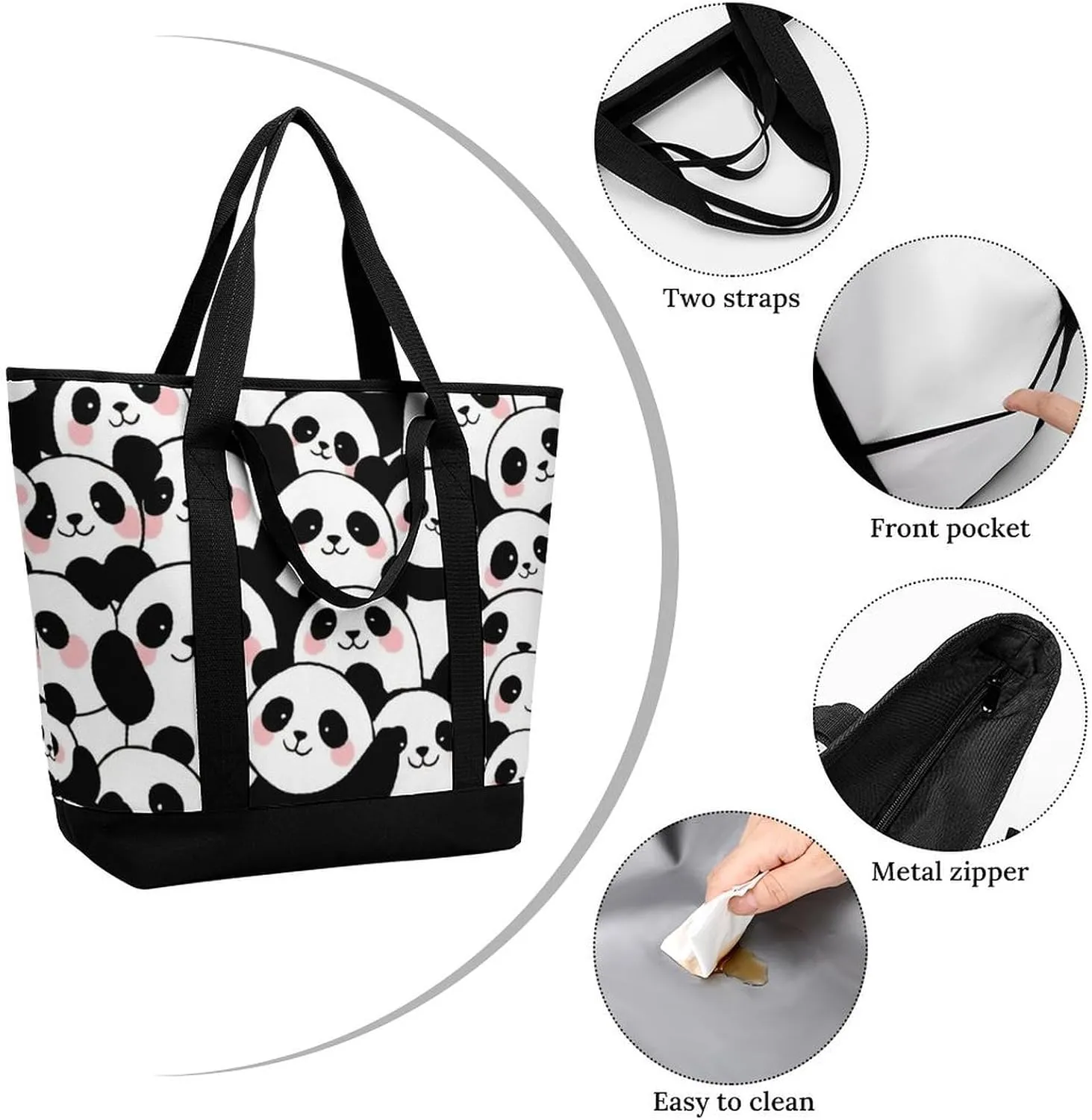 Large Thermal Shopping Tote Bag Travel Friendly Fashion Handbag Commuter Bag