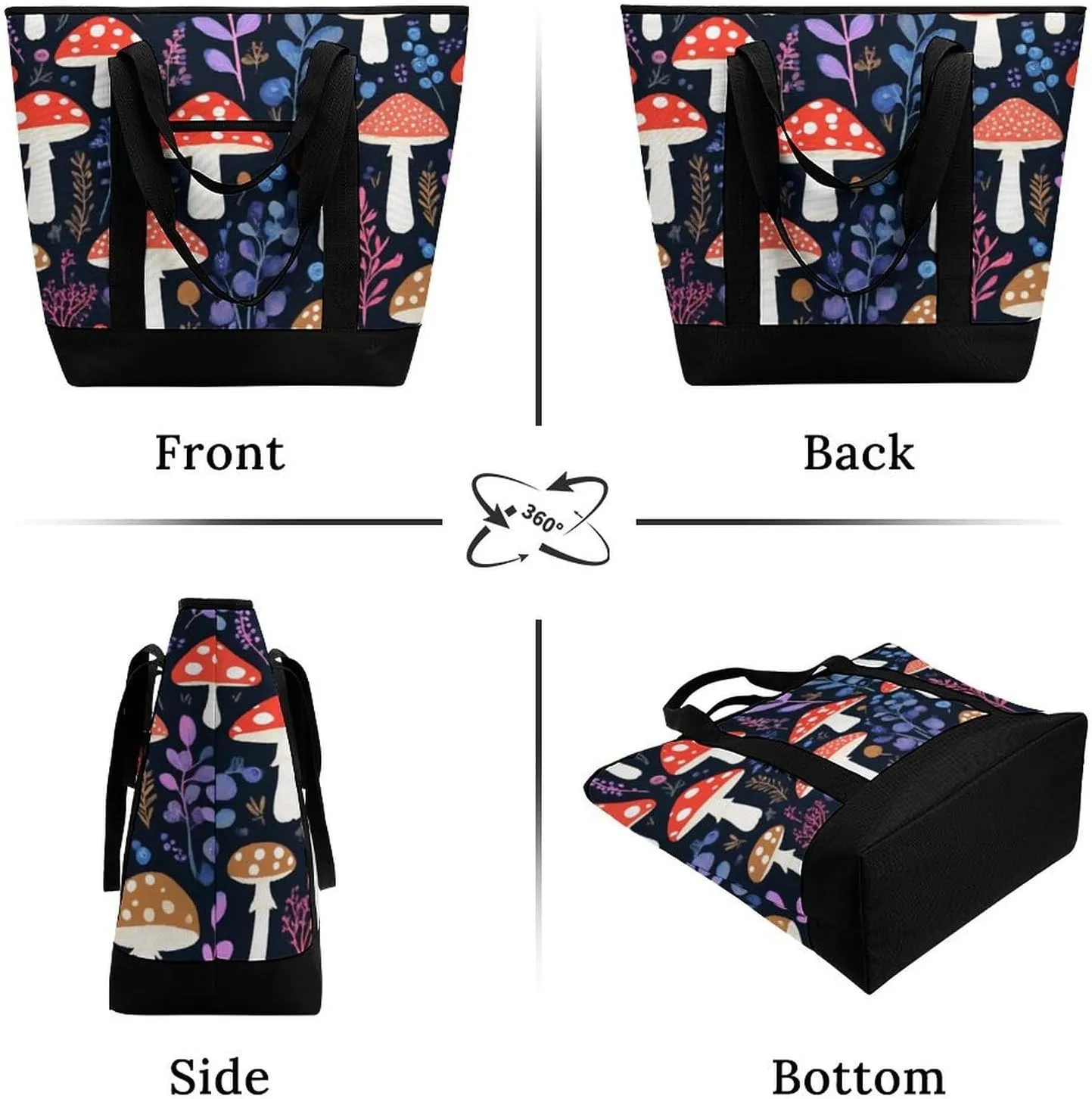 Large Thermal Shopping Tote Bag Travel Friendly Fashion Handbag Commuter Bag