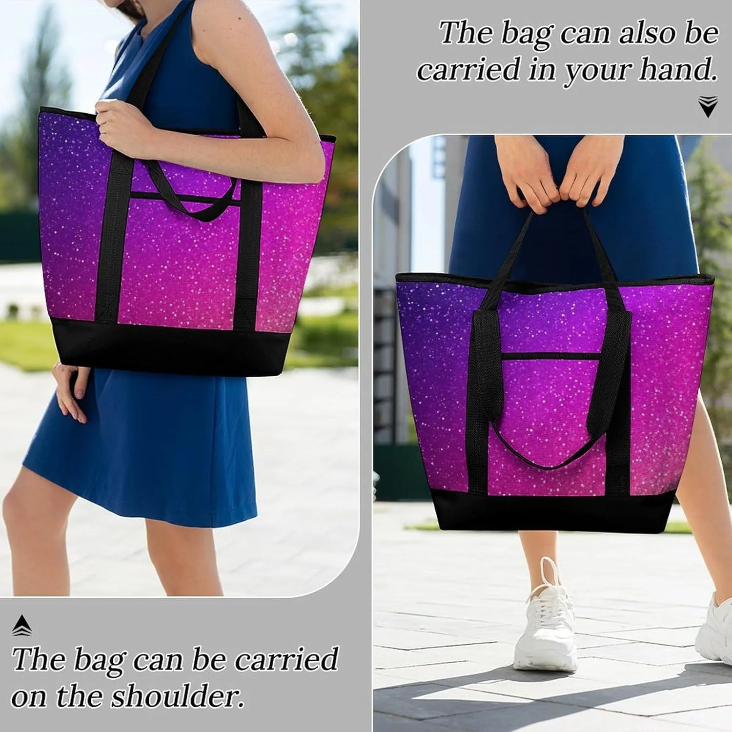 Large Thermal Shopping Tote Bag Travel Friendly Fashion Handbag Commuter Bag
