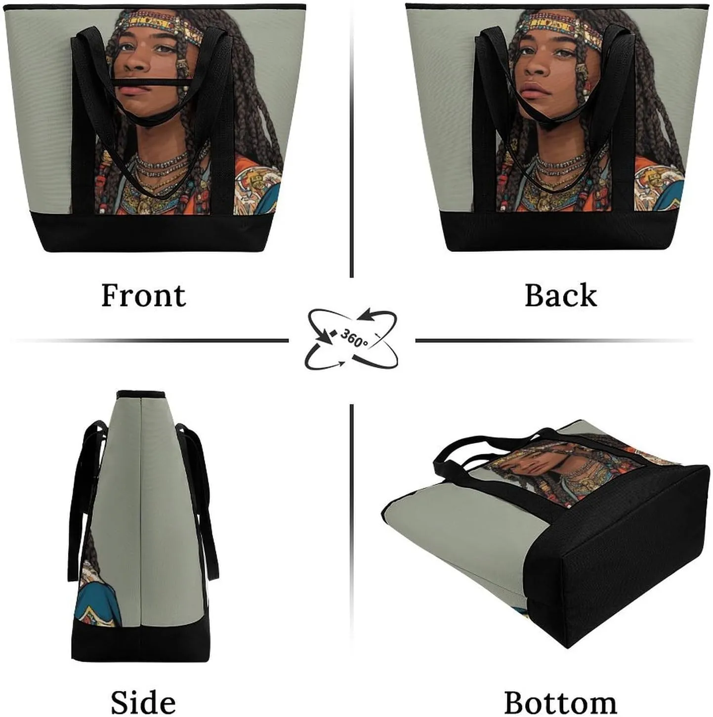 Large Thermal Shopping Tote Bag Travel Friendly Fashion Handbag Commuter Bag