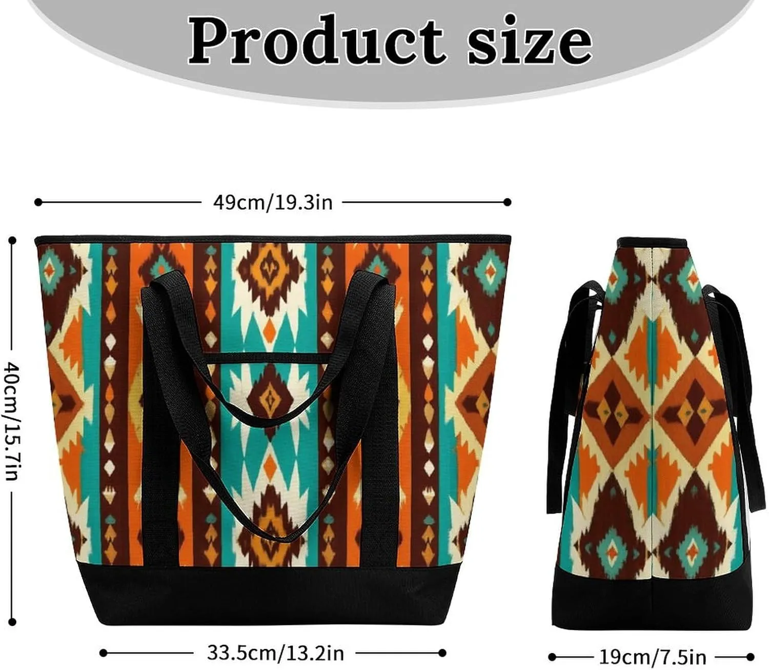 Large Thermal Shopping Tote Bag Travel Friendly Fashion Handbag Commuter Bag