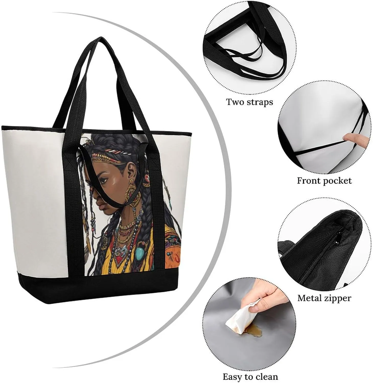 Large Thermal Shopping Tote Bag Travel Friendly Fashion Handbag Commuter Bag