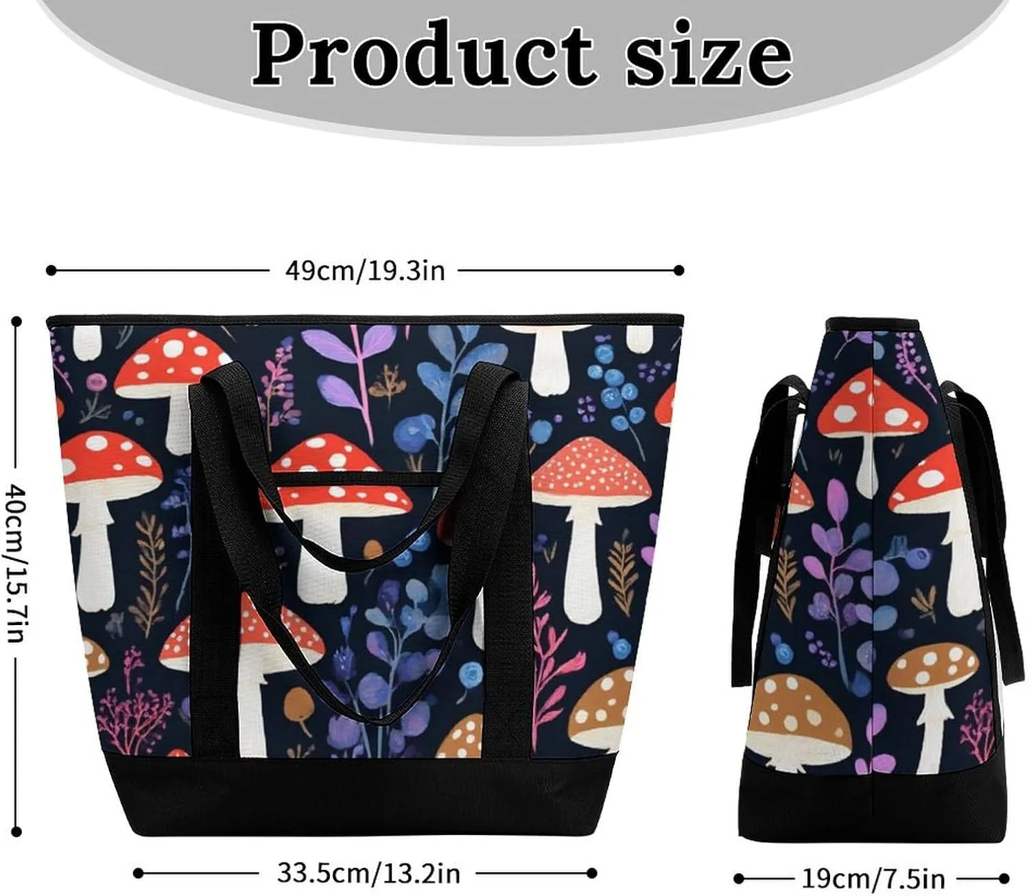 Large Thermal Shopping Tote Bag Travel Friendly Fashion Handbag Commuter Bag